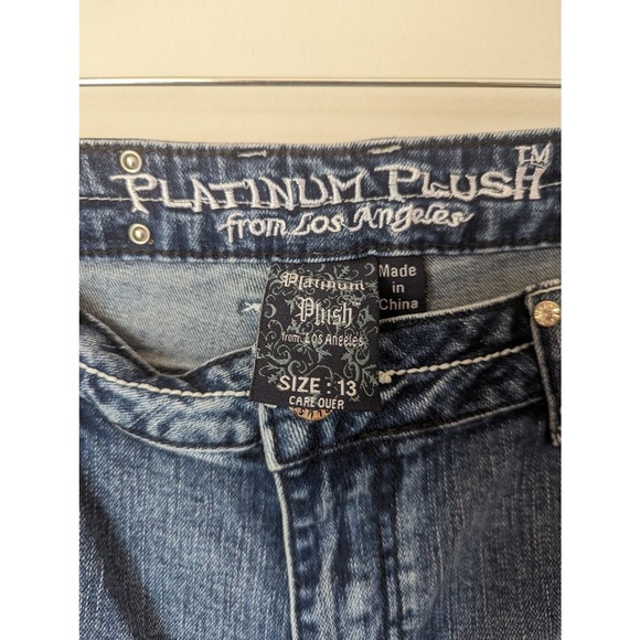 Platinum Plush skull rhinestone embroidery jeans - Picture 5 of 11